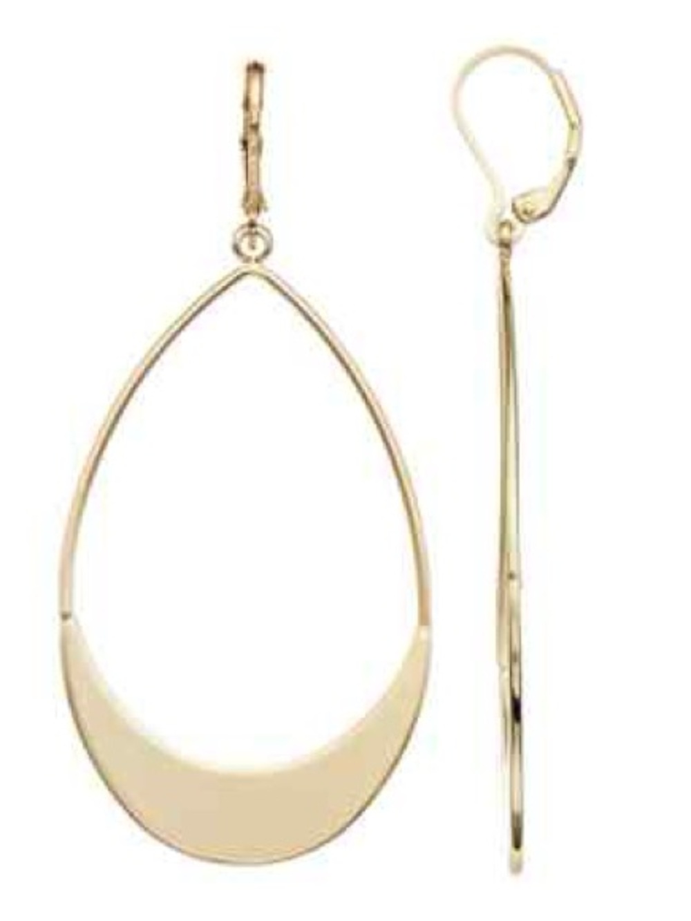 Simply Vera Vera Wang Gold Teardrop Crescent Dangle Earrings